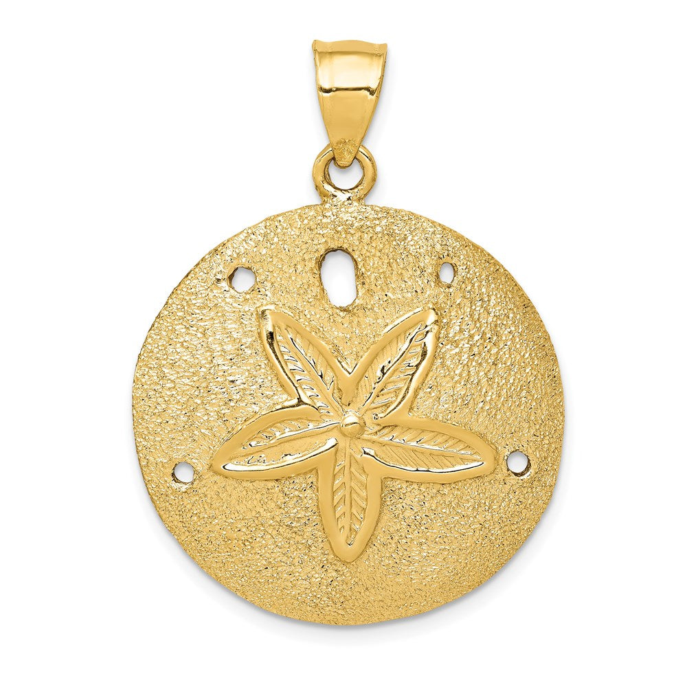 Gold Polished Sand Dollar Pendants