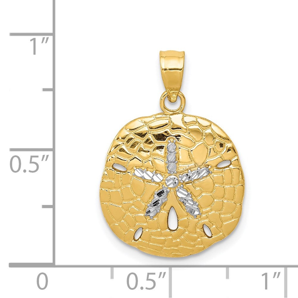 Gold Polished Sand Dollar Pendants