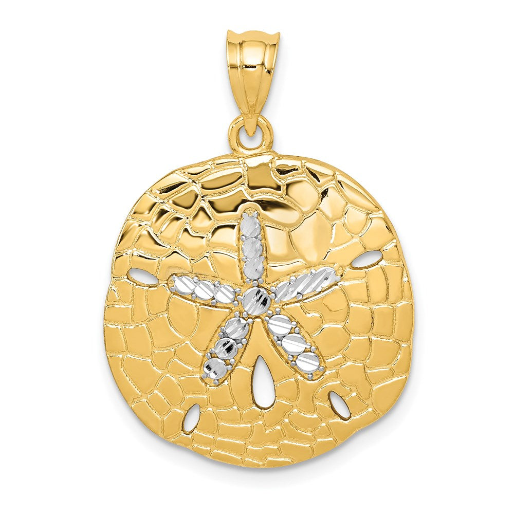 Gold Polished Sand Dollar Pendants