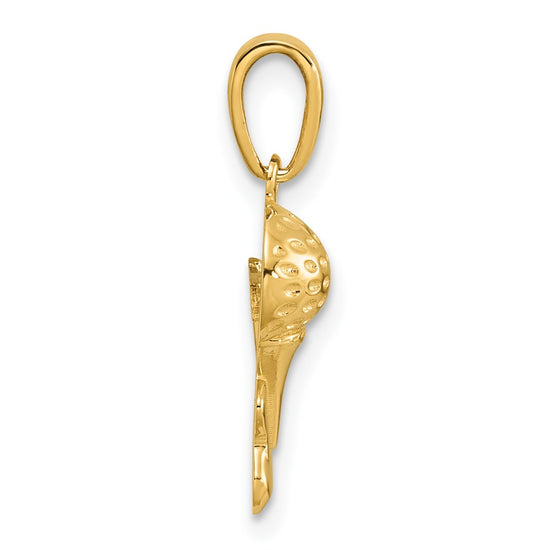 Gold Polished Golf Pendants