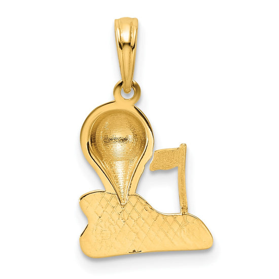 Gold Polished Golf Pendants