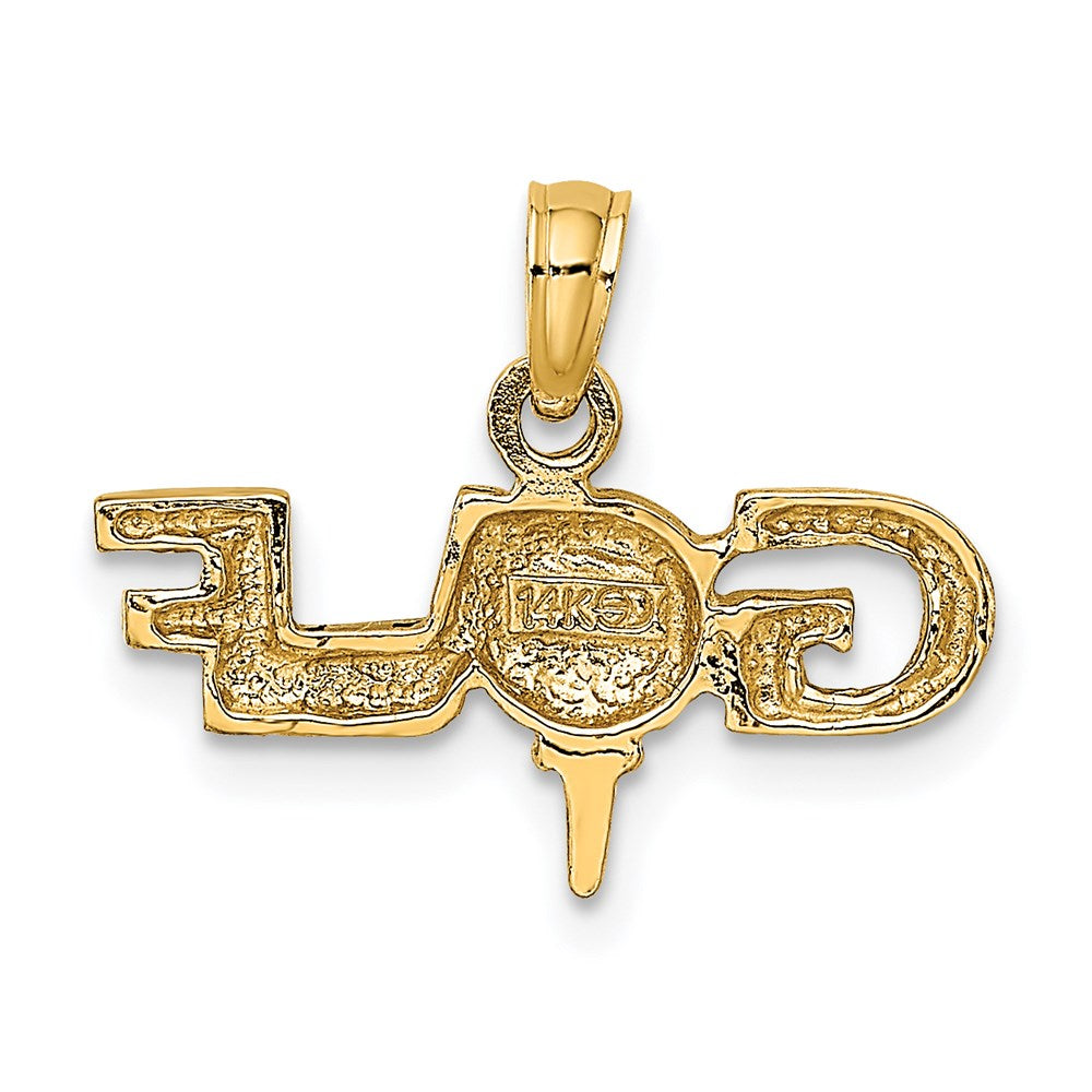 Gold Polished Golf Pendants