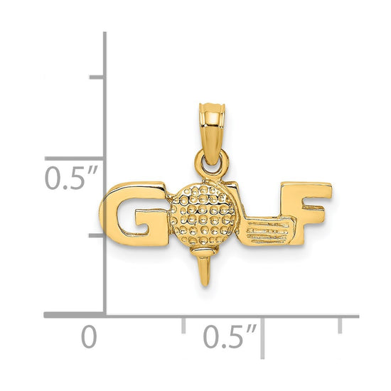 Gold Polished Golf Pendants