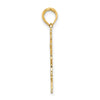 14k Solid Polished Gymnast Charm