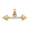 Gold Polished Barbell Pendants
