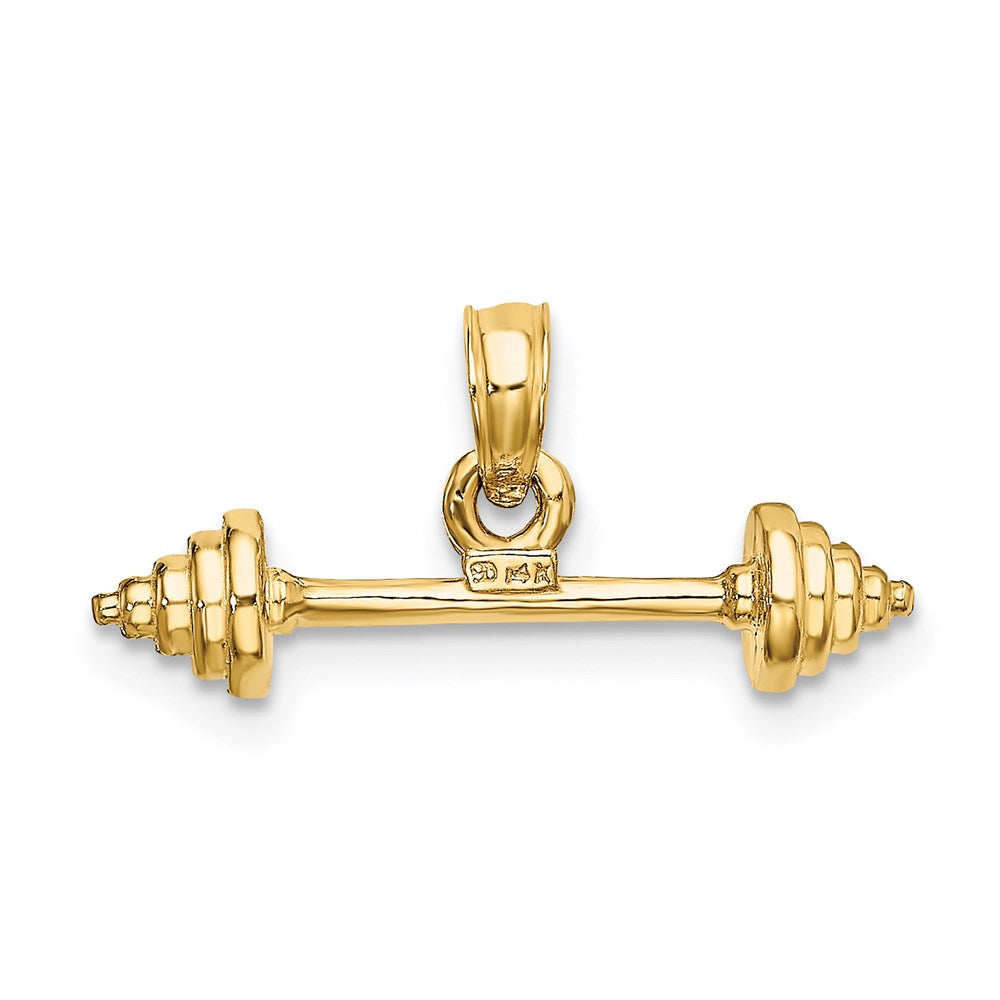 Gold Polished Barbell Pendants