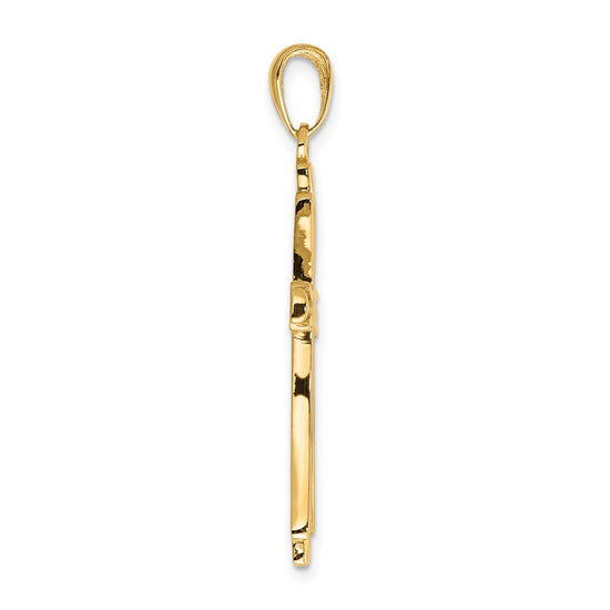 Gold Latin Cross Pendant