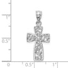 14k White Gold Filigree Cross Pendant