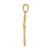 14k Polished Ribbon Cross Pendant