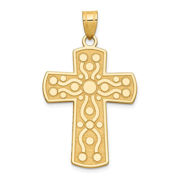 14k Cross Pendant with Serenity Prayer on Back