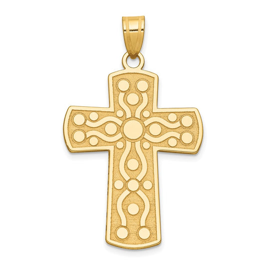 14k Cross Pendant with Serenity Prayer on Back