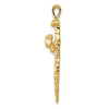 Gold Holy Matrimony Cross Pendant