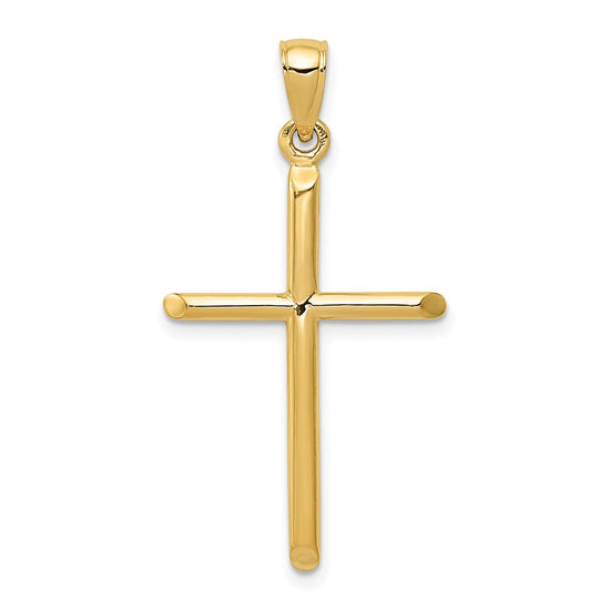 Gold Hollow Latin Cross Pendant