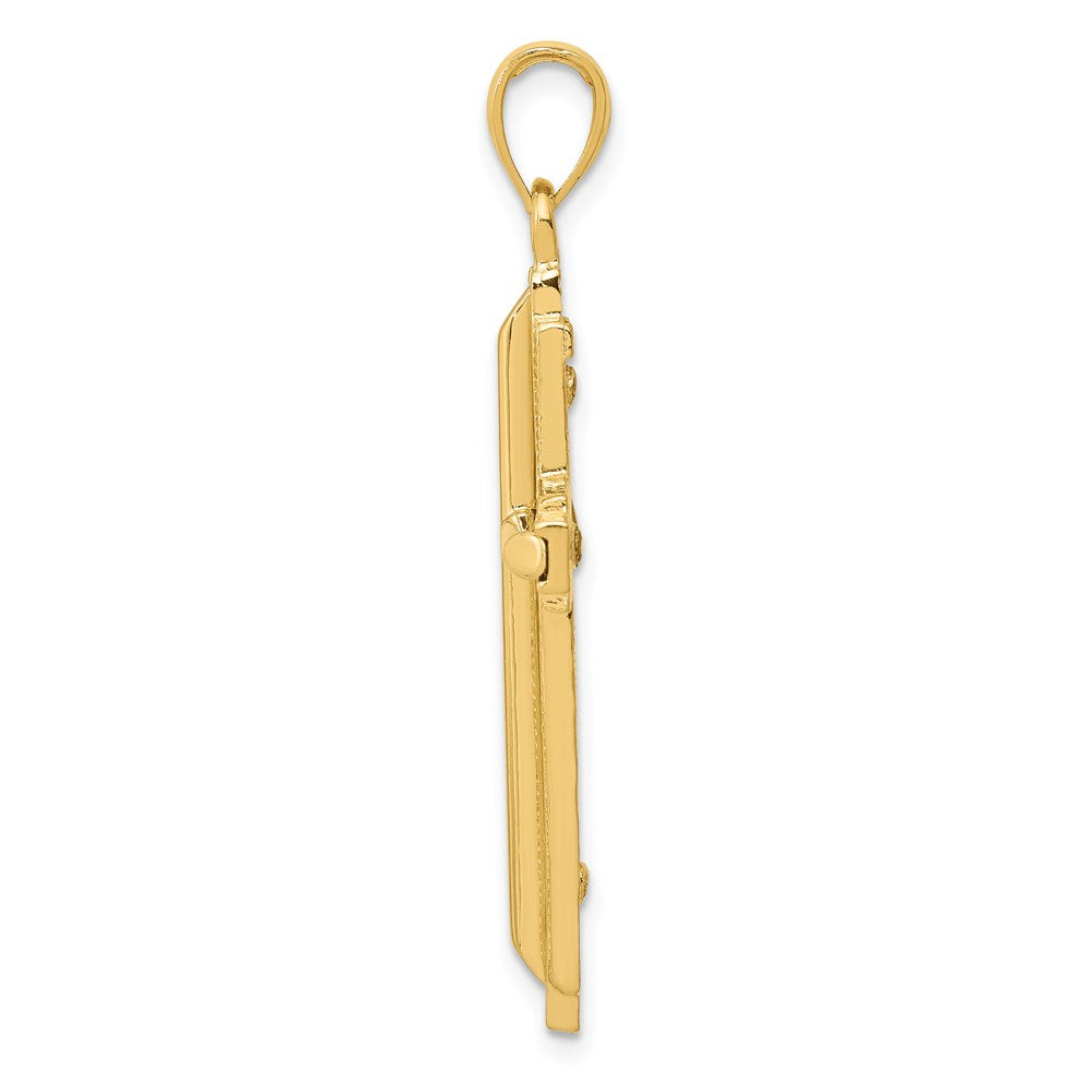 Gold Latin Cross Pendant
