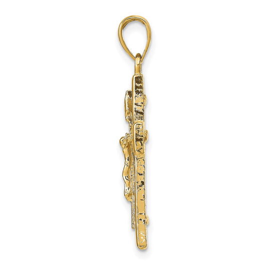 14k Polished Crucifix Pendant