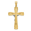 14k Polished Two-tone Crucifix Pendant
