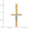 14k Two-tone Crucifix Pendant