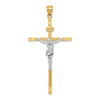 14k Two-tone Crucifix Pendant
