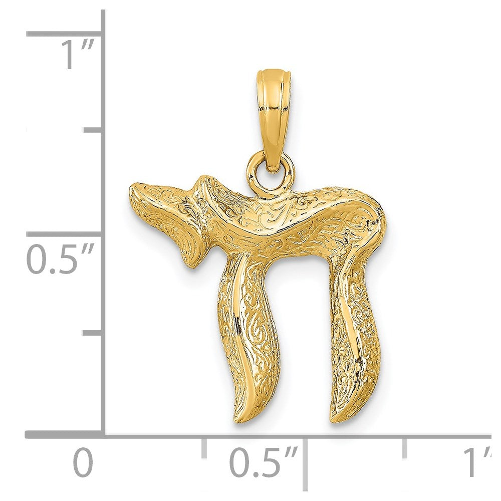 Gold Textured Chai Pendants