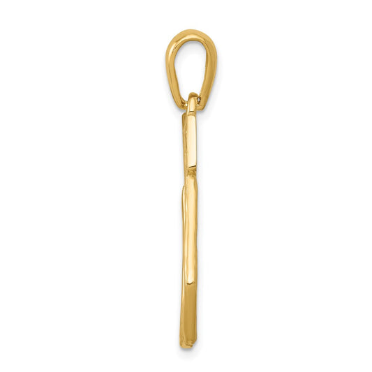 14k Large Filigree Chai Pendant