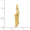 14k Textured Torah Scroll with Star of David Pendant