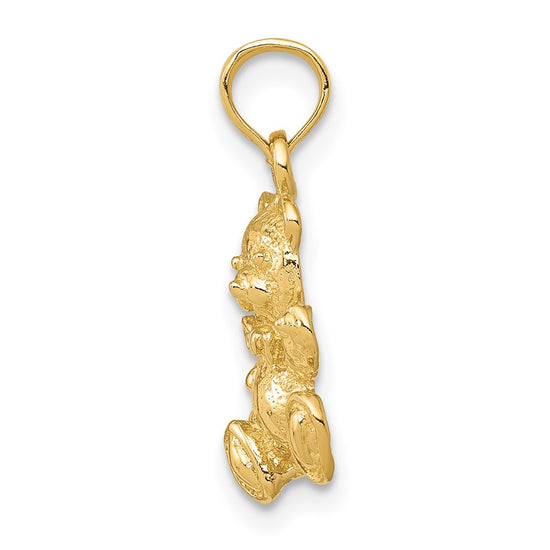 Gold Teddy Bear Pendant