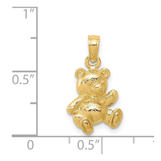 Gold Teddy Bear Pendant