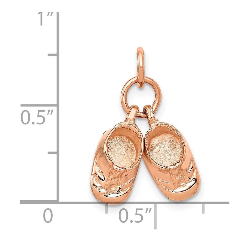 Gold 3D Movable Baby Shoe Charm