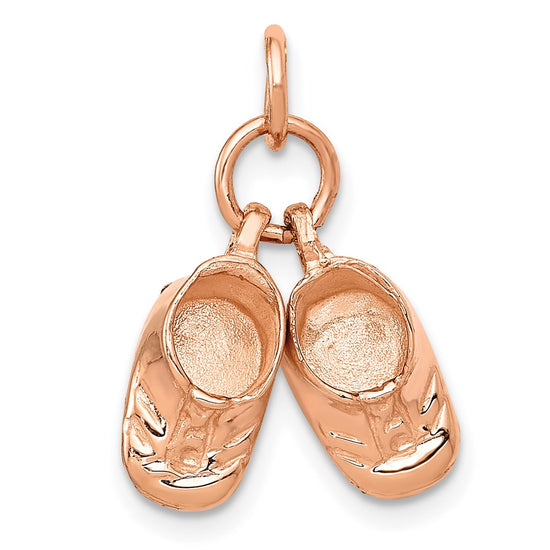 Gold 3D Movable Baby Shoe Charm