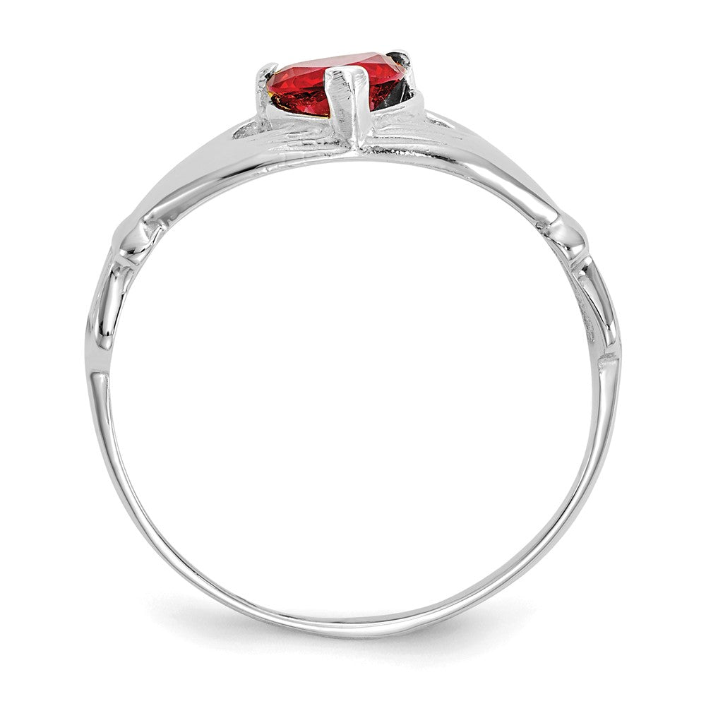 CZ Birthstone Claddagh Heart Ring