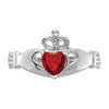 CZ Birthstone Claddagh Heart Ring