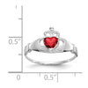 CZ Birthstone Claddagh Heart Ring