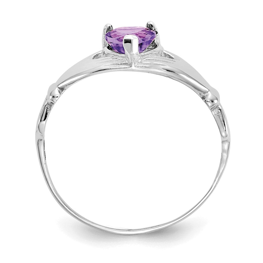 CZ Birthstone Claddagh Heart Ring