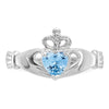 CZ Birthstone Claddagh Heart Ring