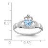 CZ Birthstone Claddagh Heart Ring