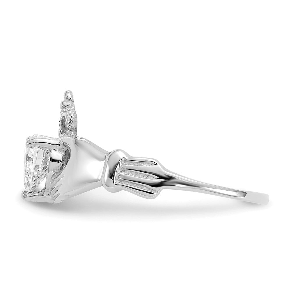 CZ Birthstone Claddagh Heart Ring