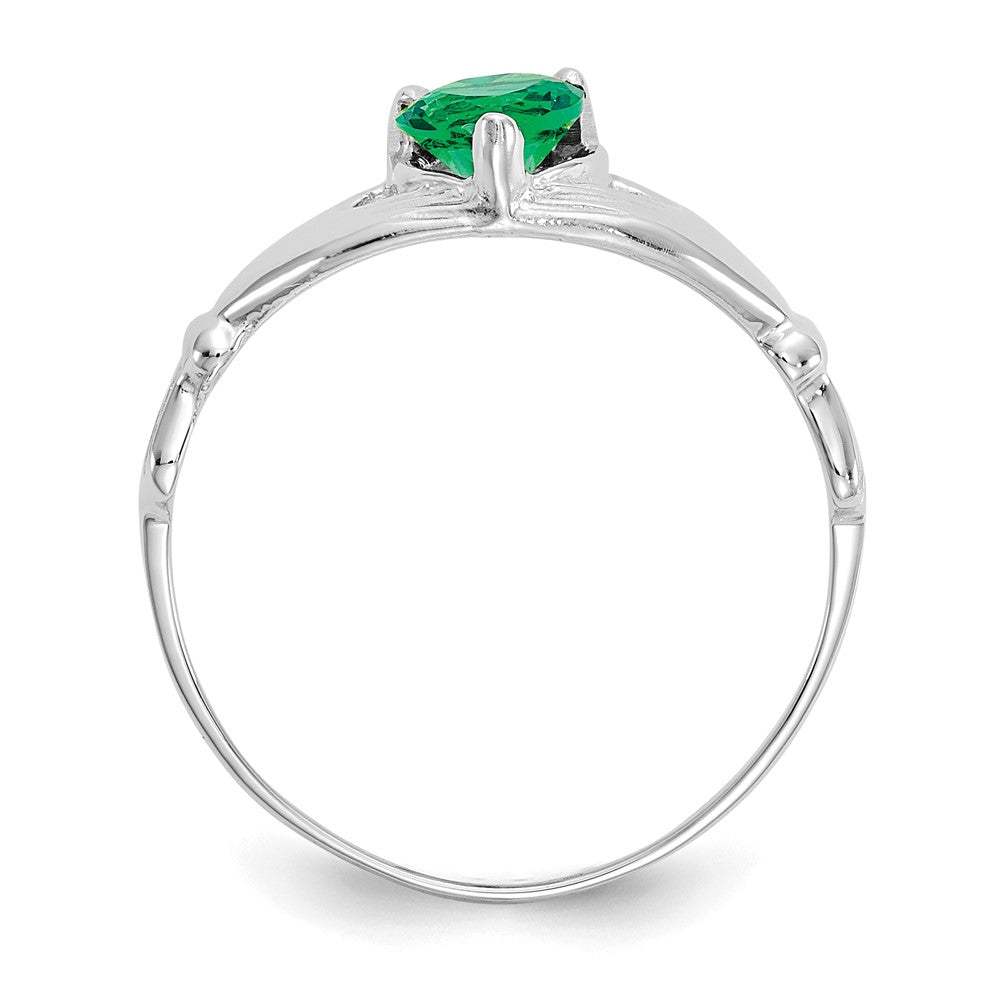 CZ Birthstone Claddagh Heart Ring