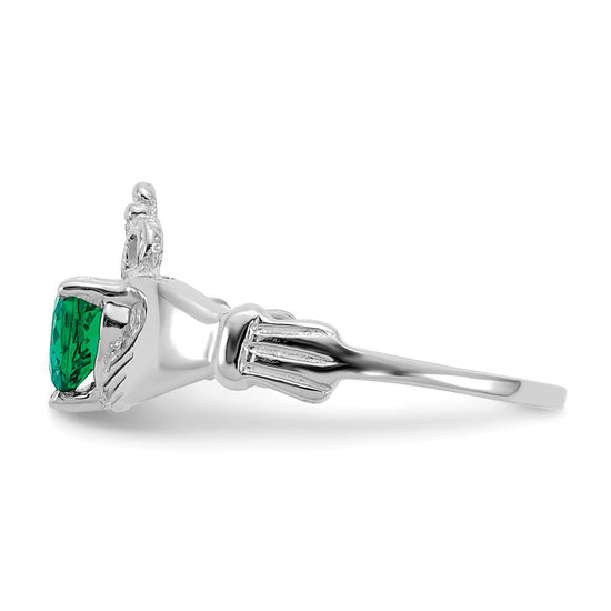 CZ Birthstone Claddagh Heart Ring