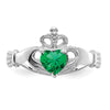 CZ Birthstone Claddagh Heart Ring