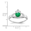 CZ Birthstone Claddagh Heart Ring