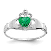 CZ Birthstone Claddagh Heart Ring