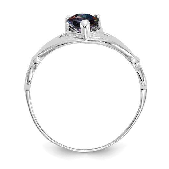 CZ Birthstone Claddagh Heart Ring