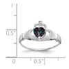 CZ Birthstone Claddagh Heart Ring