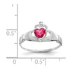 CZ Birthstone Claddagh Heart Ring
