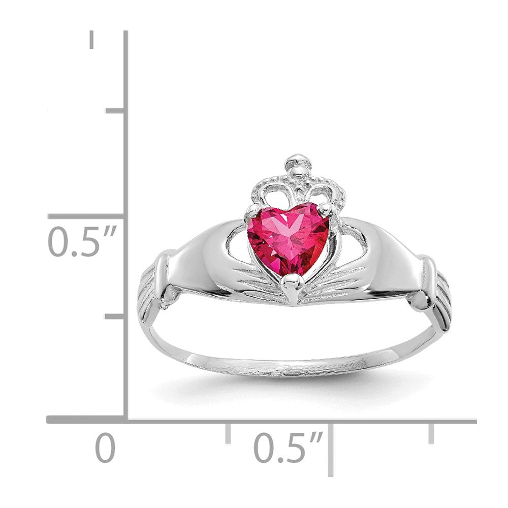 CZ Birthstone Claddagh Heart Ring