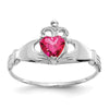 CZ Birthstone Claddagh Heart Ring