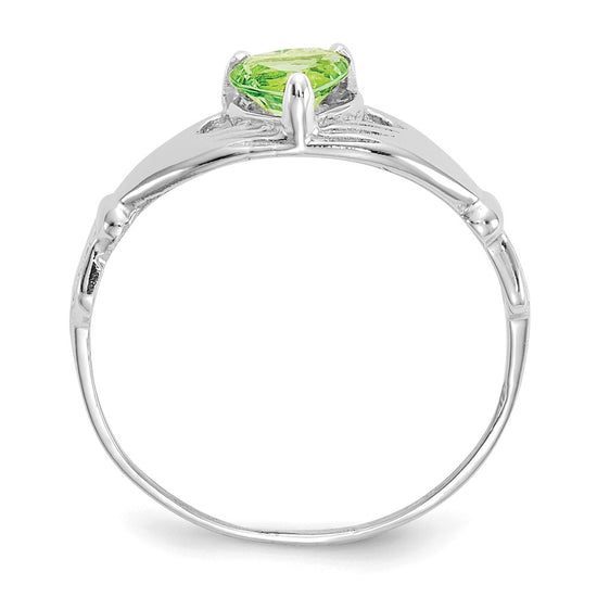 CZ Birthstone Claddagh Heart Ring