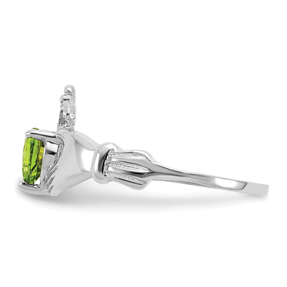 CZ Birthstone Claddagh Heart Ring