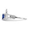 CZ Birthstone Claddagh Heart Ring