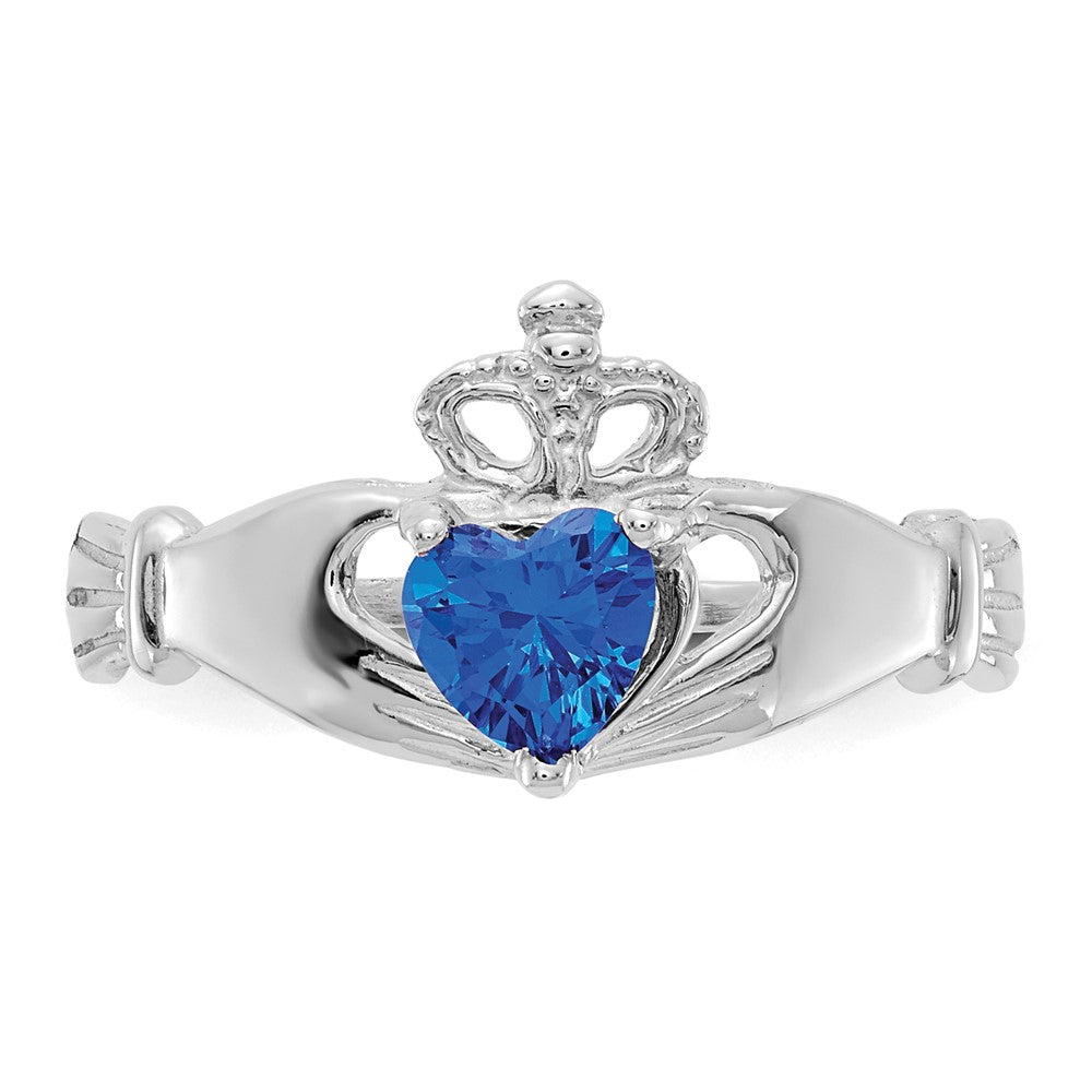 CZ Birthstone Claddagh Heart Ring